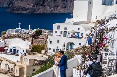mariage à Santorin 
