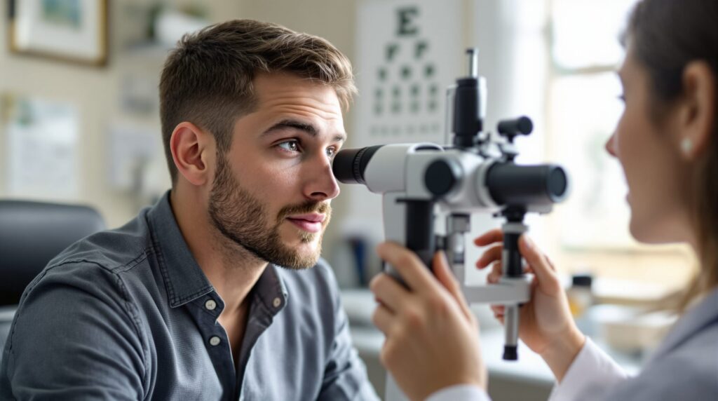 corps flottants dans les yeux